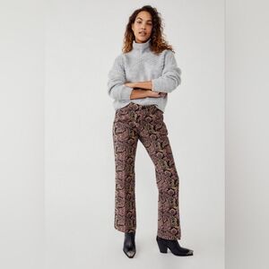 FREE PEOPLE Walker Relaxed Jacquard Pants Size 6